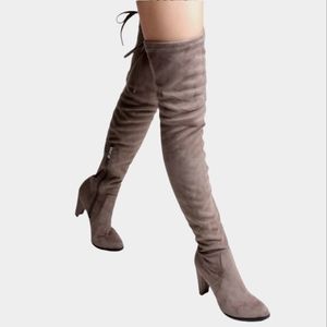 Thigh High Gray Boots